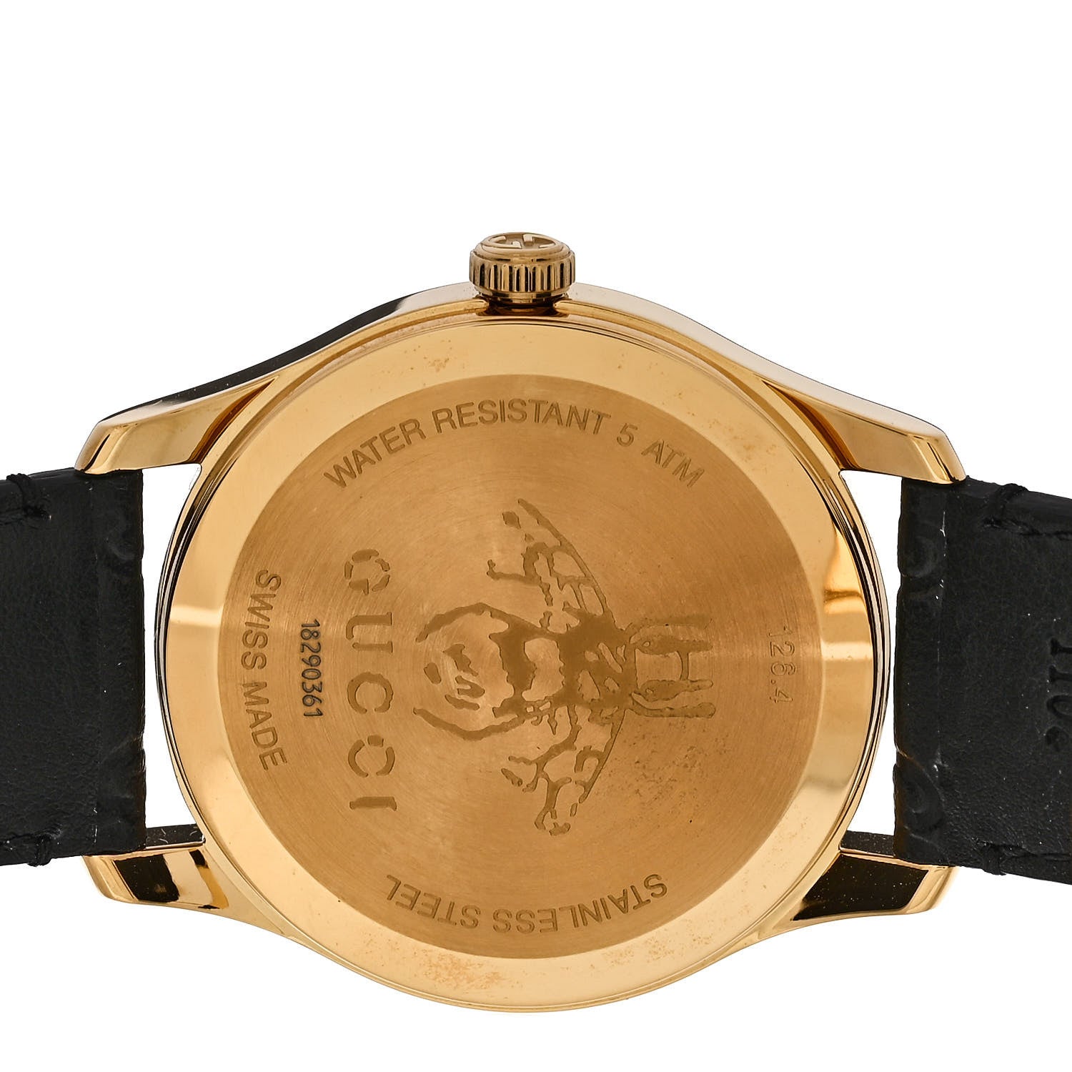 Gucci Stainless Steel Calfskin 38mm G-Timeless Quartz Watch Black 4 of 5