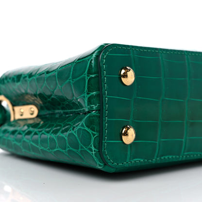 Louis Vuitton Crocodile Mini Capucines Emeraude 7 of 10