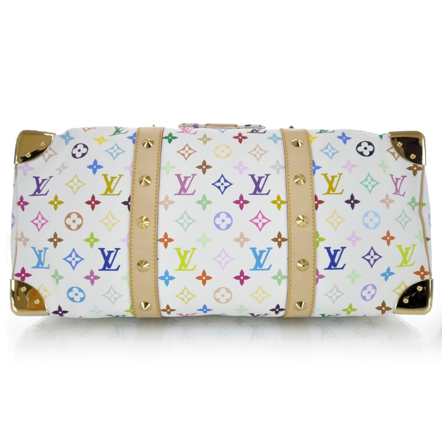 Louis Vuitton Monogram Multicolor Keepall 45 White 6 of 13