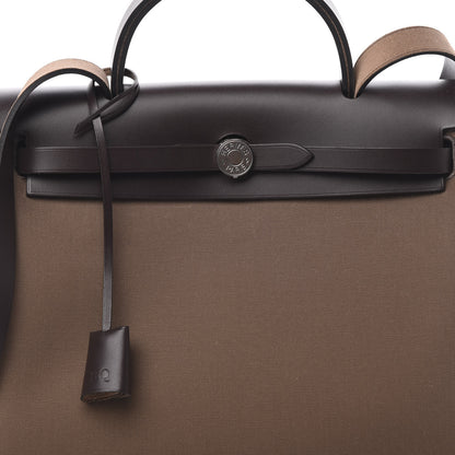 Hermes Vache Hunter Toile Herbag Zip 31 PM Etoupe Ebene 9 of 13