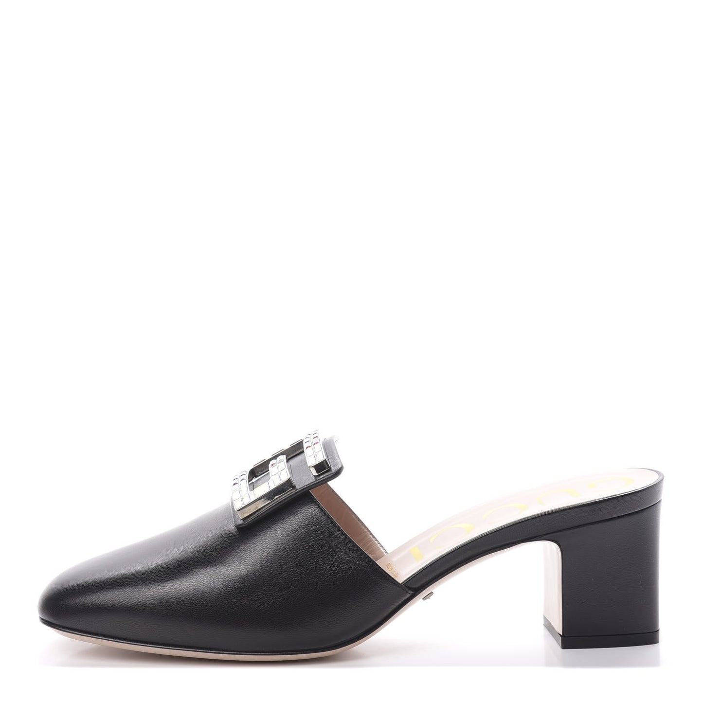 Malaga Kid Crystal Square G Madelyn Mules 40.5 Black
