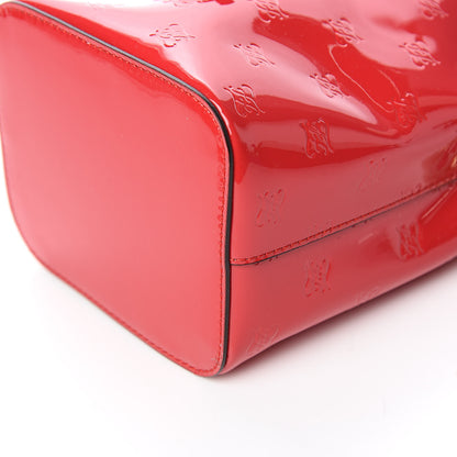 Fendi Vitello Vernice Mou F is Fendi Karligraphy Embossed Mini Mon Tresor Bucket Bag Rosso Cardinale 9 of 10