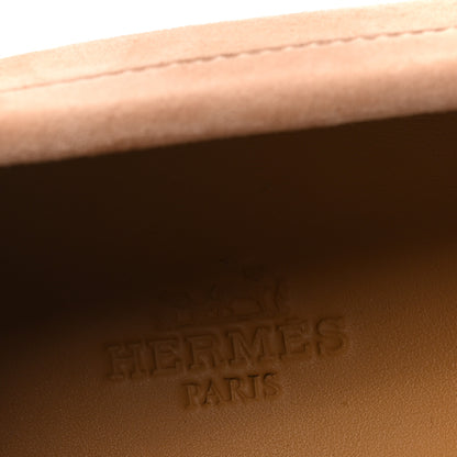 Hermes Suede Calfskin Womens Low Loafers 39.5 Beige Perlino 8 of 10