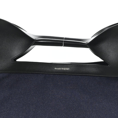 Alexander McQueen Calfskin Denim Large The Bow Bag Blue Black 8 of 10
