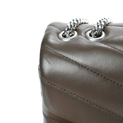 Saint Laurent Calfskin Y Quilted Monogram Small Loulou Chain Satchel Faggio 13 of 13