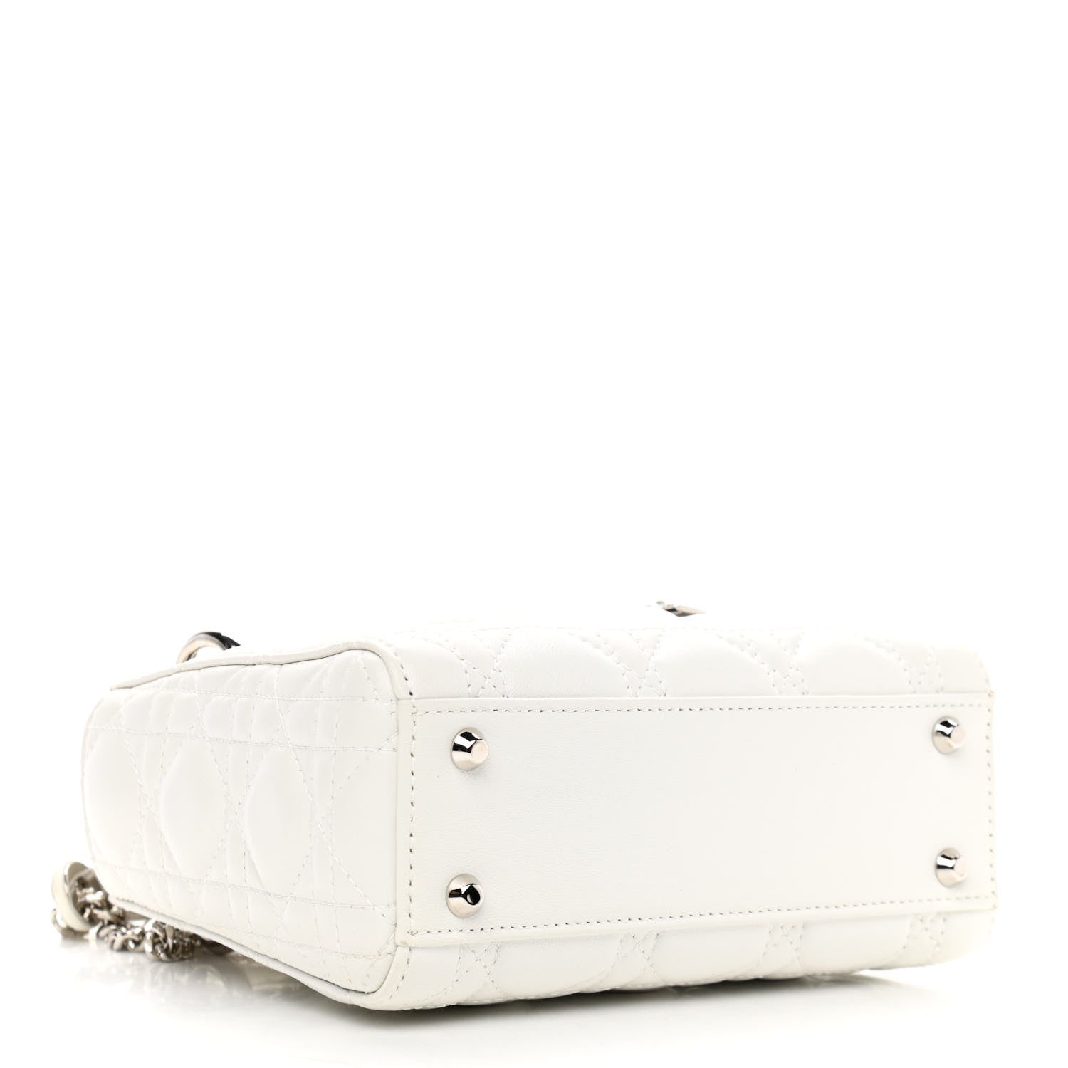 Christian Dior Lambskin Cannage Mini Lady Dior White 4 of 14