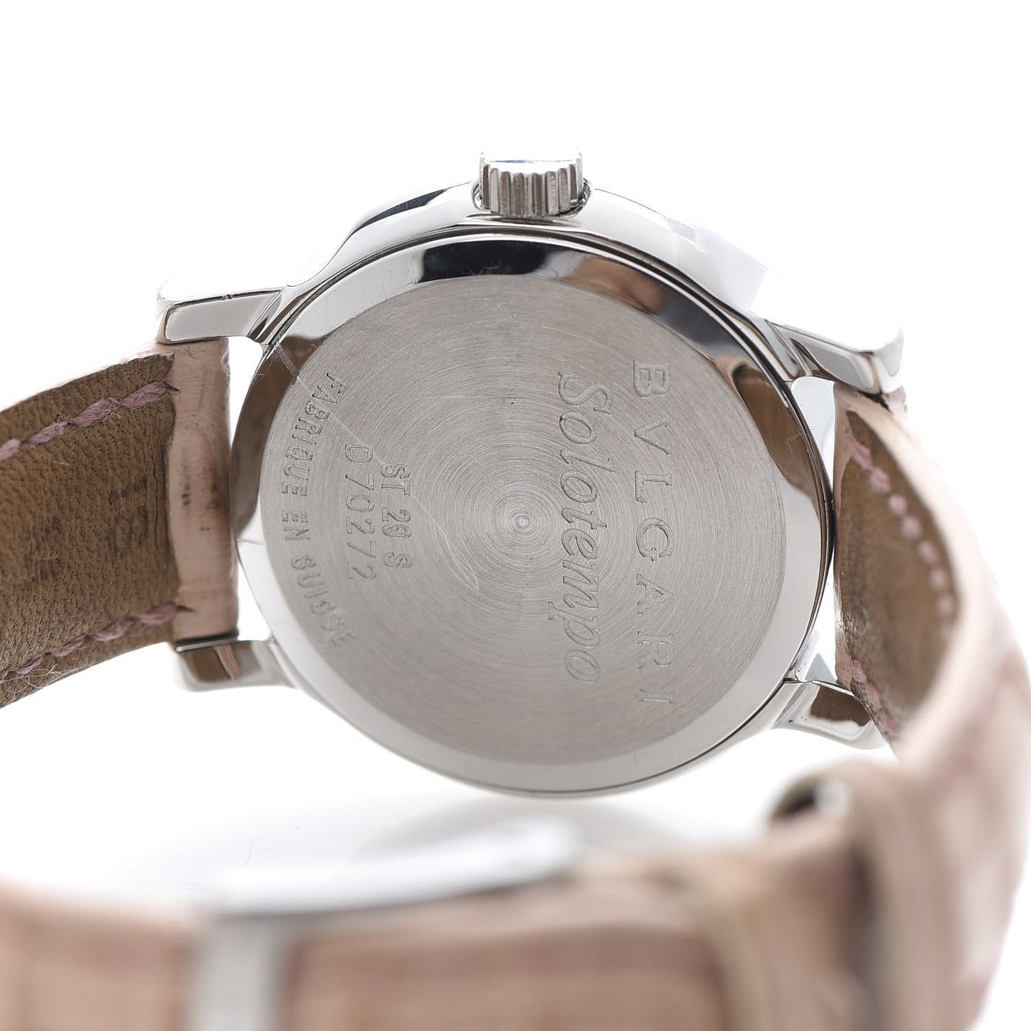 Stainless Steel Alligator 29mm Solotempo Quartz Watch Pink
