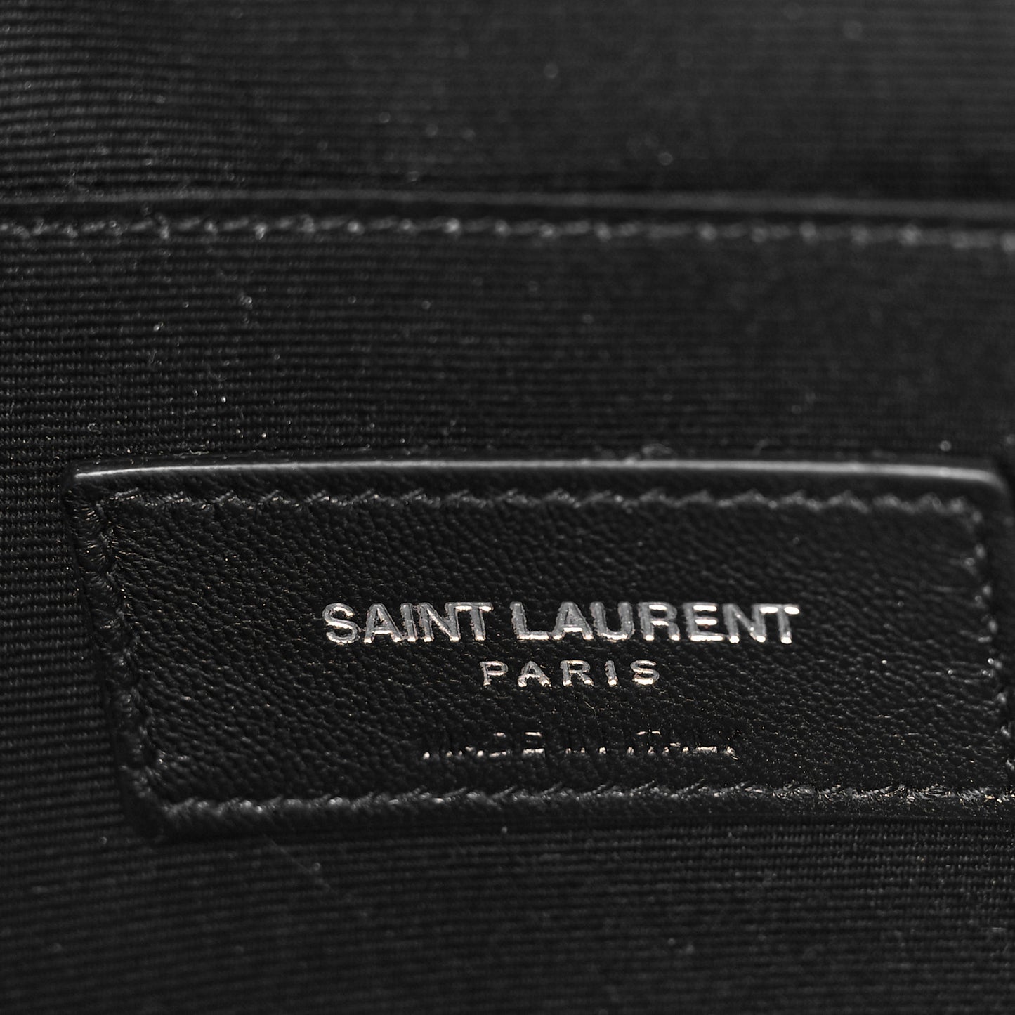 Calfskin Logo Zipped Tablet Pouch Black