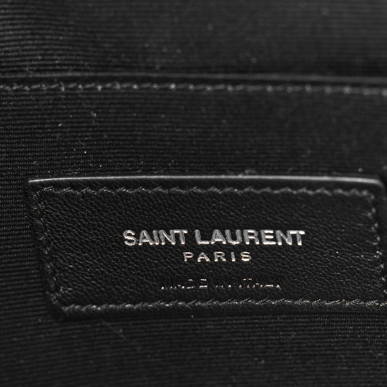 Saint Laurent Calfskin Logo Zipped Tablet Pouch Black 7 of 9
