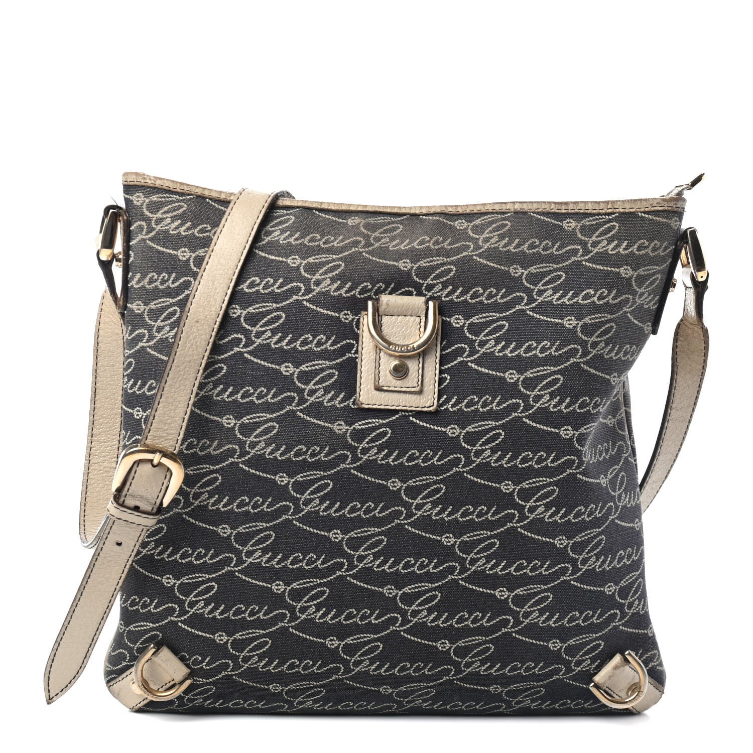 Gucci Canvas Gucci Print Abbey Messenger Bag Blue 1 of 5