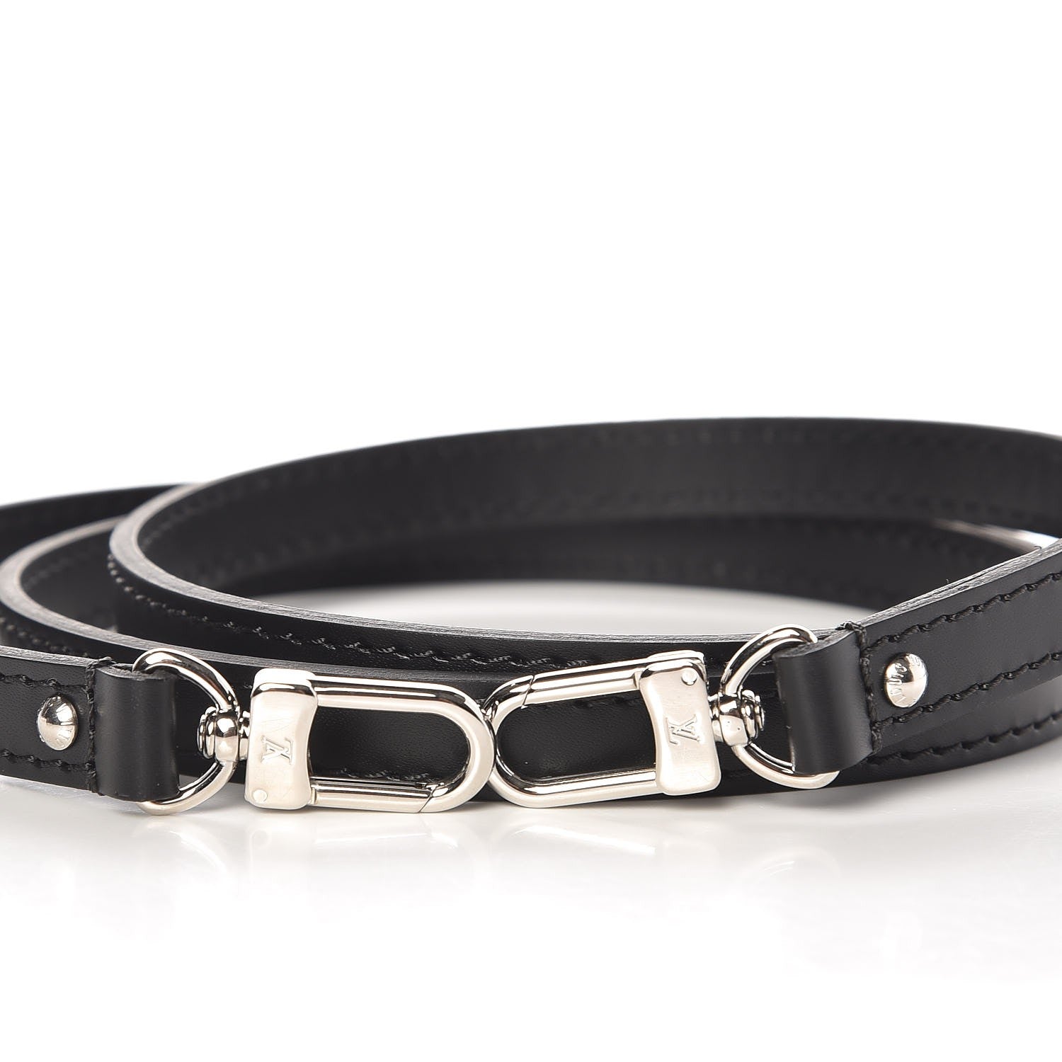 Louis Vuitton Calfskin Alma BB Shoulder Strap Black 3 of 3