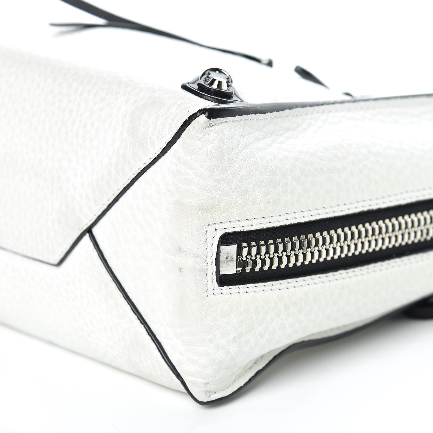 Balenciaga Veau Papier A6 Zip Around Tote White Black 9 of 18