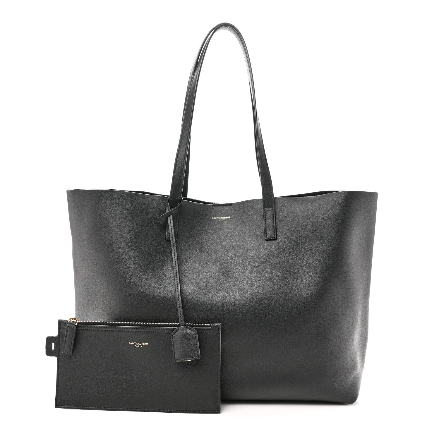 Saint Laurent Calfskin Large Shopping Tote Black 3 of 11