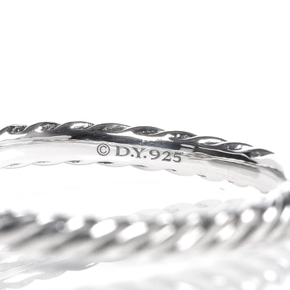 David Yurman Sterling Silver Diamond Quatrefoil Ring 54 7 4 of 5