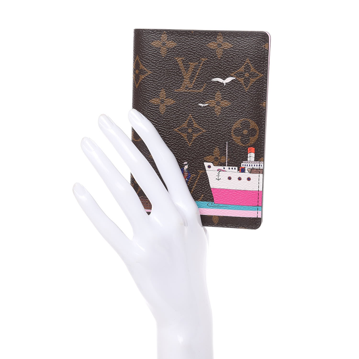 Louis Vuitton Monogram 2016 Christmas Animation Passport Cover Rose Ballerine 2 of 8