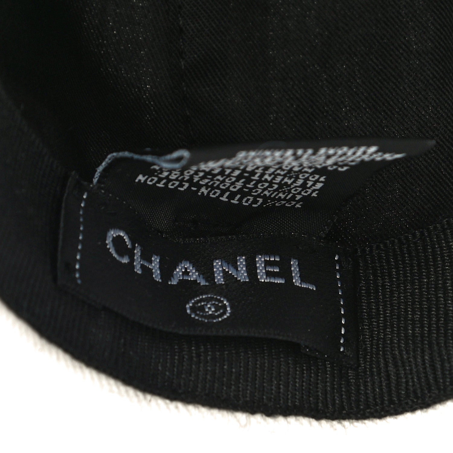 Chanel Cotton Sequin CC Cap Hat Ivory 6 of 6
