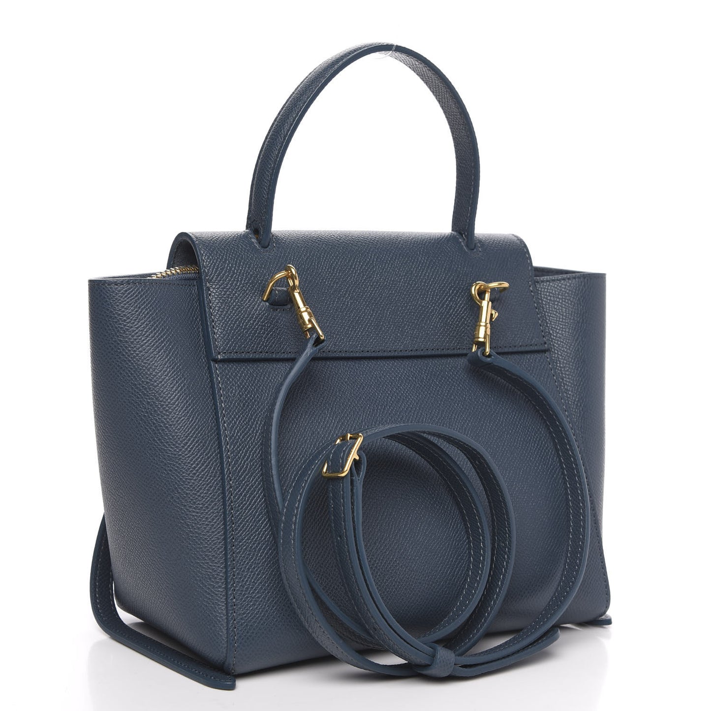 Baby Grained Calfskin Nano Belt Bag Abyss Blue