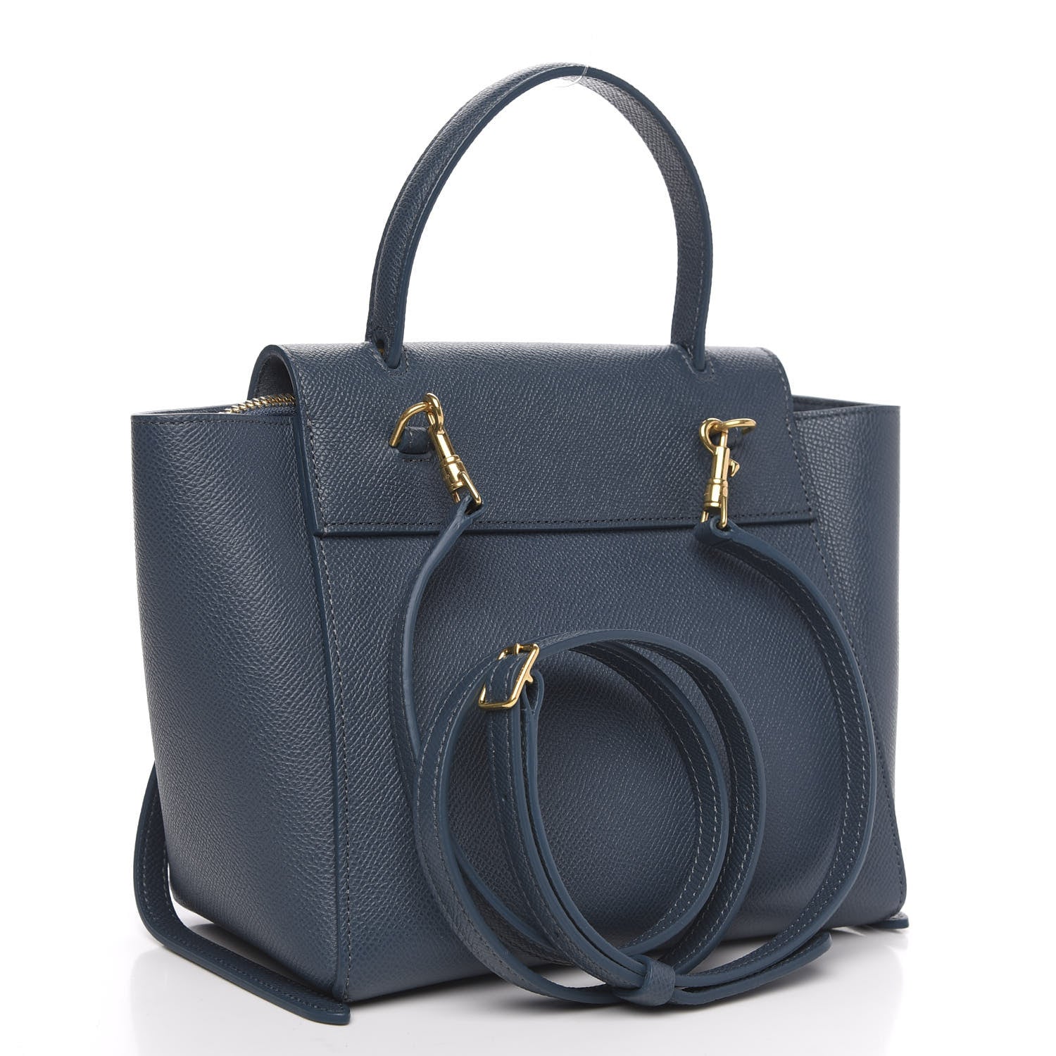 Celine Baby Grained Calfskin Nano Belt Bag Abyss Blue 4 of 10