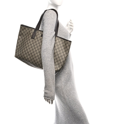 Gucci GG Supreme Monogram Medium Zippered Shopping Tote Dark Brown 2 of 11
