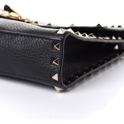 Valentino Garavani Vitello Medium Rockstud Flip Lock Crossbody Bag Black 6 of 9