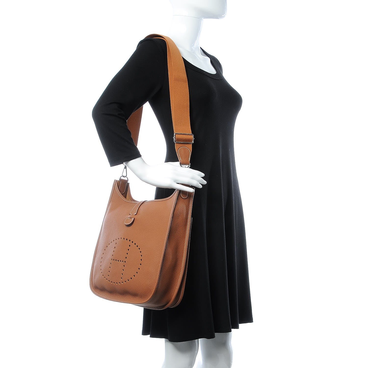 Hermes Taurillon Clemence Evelyne III GM Gold 2 of 7