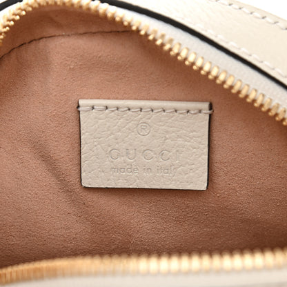 Gucci Textured Calfskin Web Mini Ophidia Round Shoulder Bag Mystic White 5 of 8