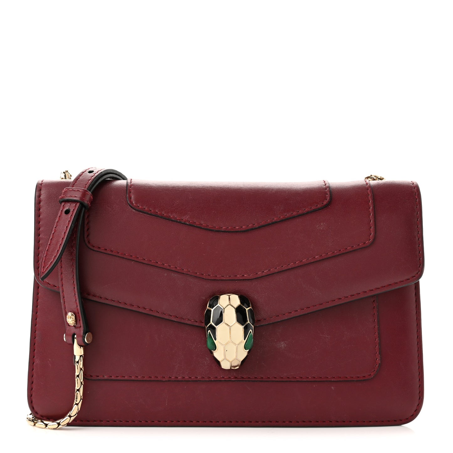 Calfskin Serpenti Forever Shoulder Bag Bordeaux