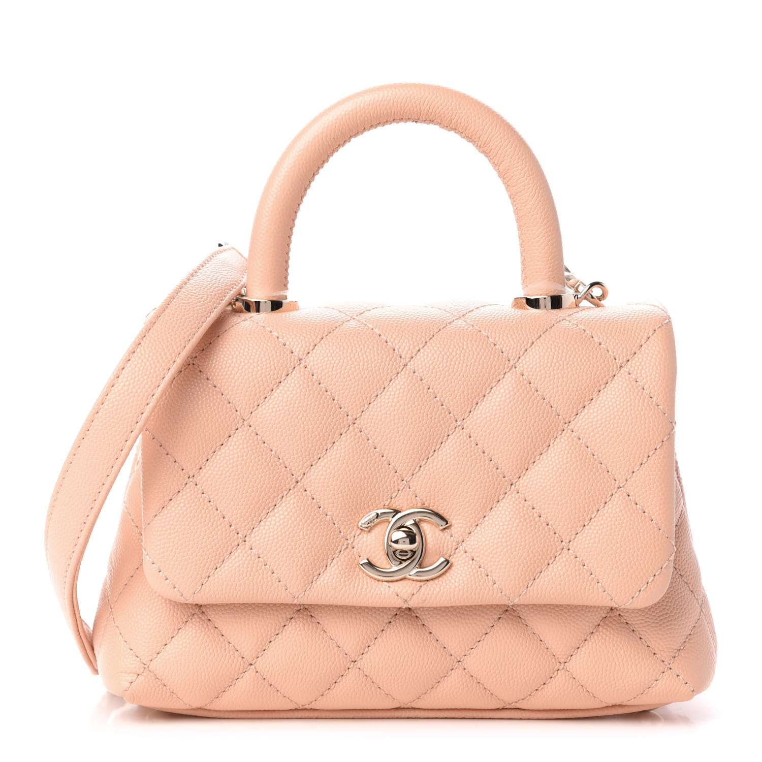 Chanel Caviar Quilted Extra Mini Coco Handle Flap Light Pink 1 of 9