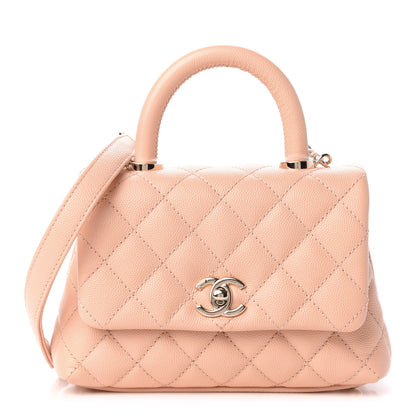 Chanel Caviar Quilted Extra Mini Coco Handle Flap Light Pink 1 of 9