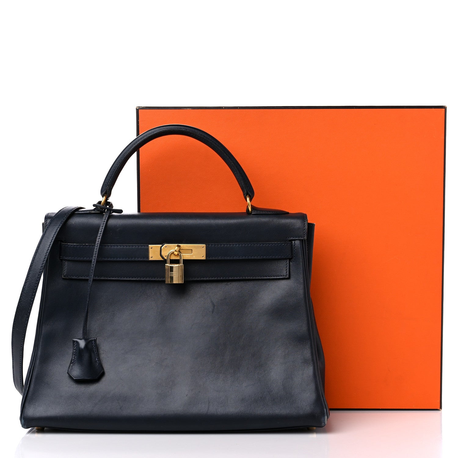 Hermes Box Kelly Retourne 32 Indigo Indigo 22 of 22