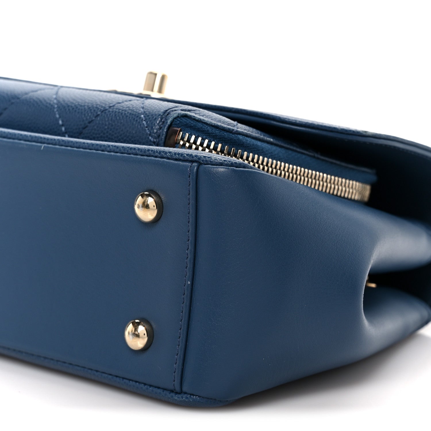 Chanel Caviar Quilted Small Business Affinity Flap Blue 11 of 12