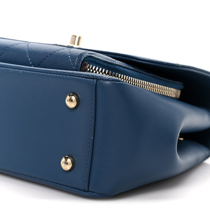 Chanel Caviar Quilted Small Business Affinity Flap Blue 11 of 12