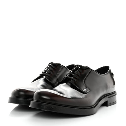 Prada Spazzolato Lace Up Oxfords 10 Bruciato Fume 3 of 9