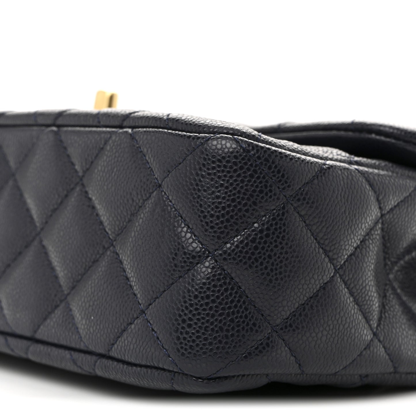 Caviar Quilted Small Handy CC Flap Navy