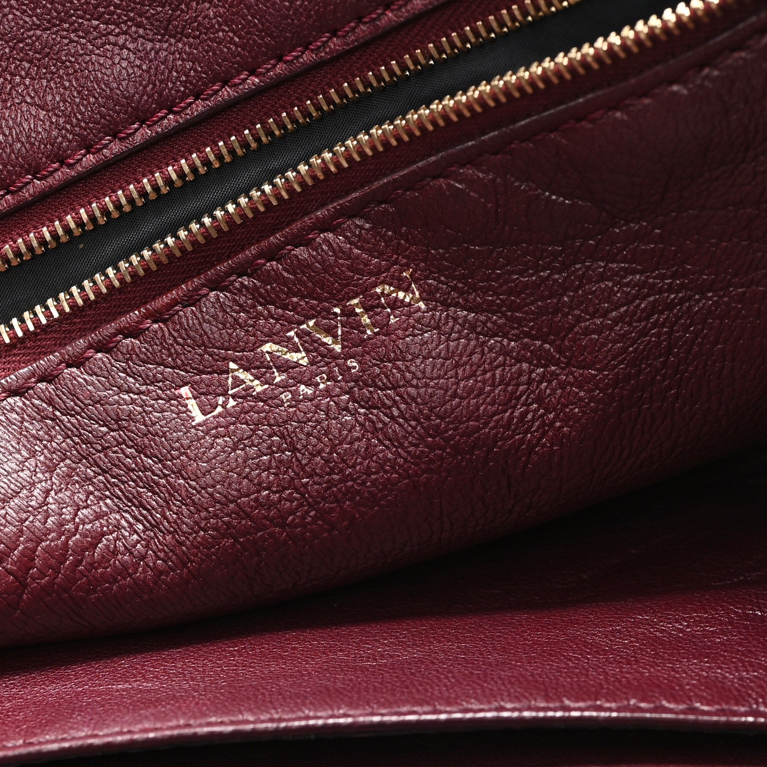 Lanvin Lambskin Quilted Carry Me Tote Burgundy 6 of 9