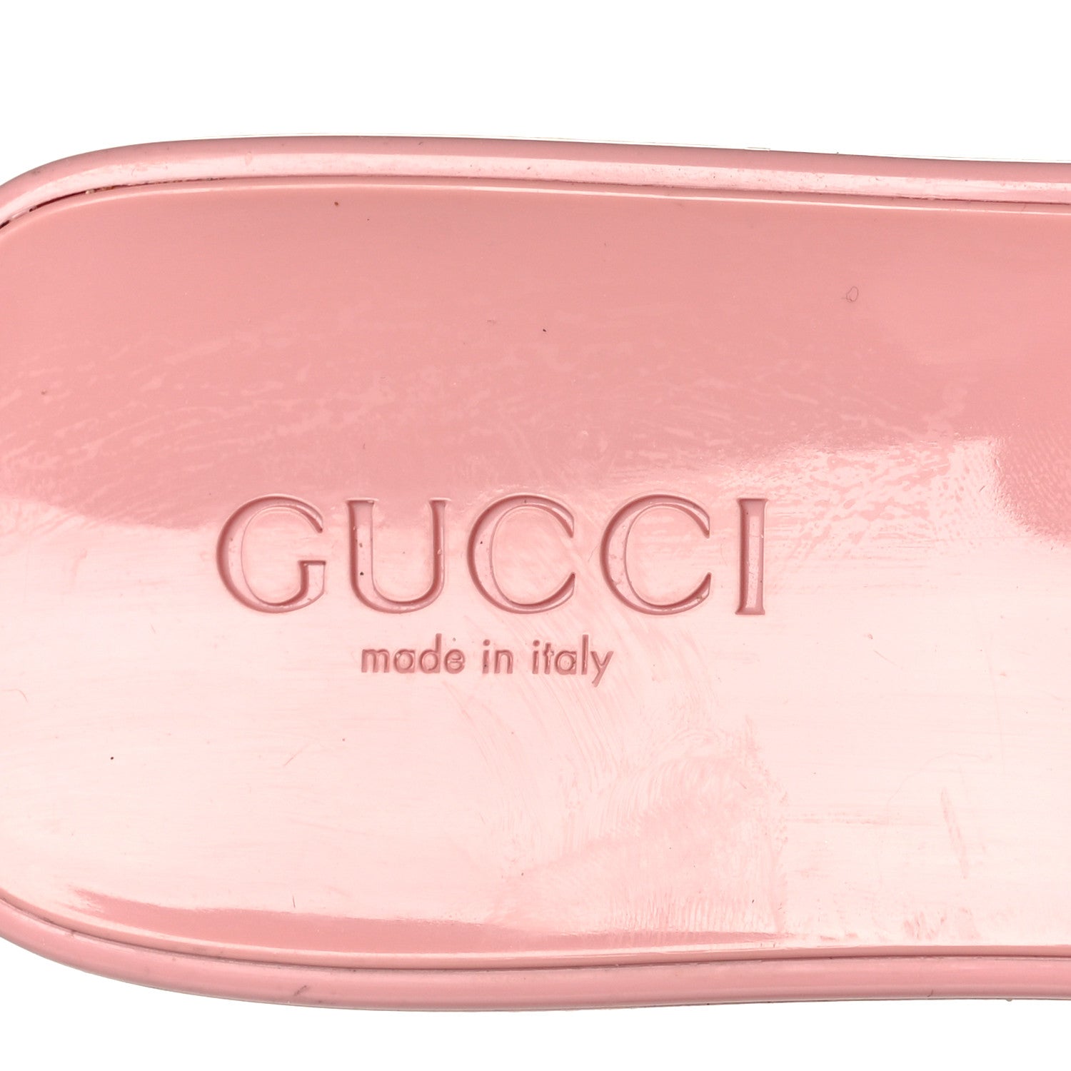 Gucci Rubber Gucci Logo Womens Platform 20/60mm Slide Sandals 41 Wild Rose 7 of 10