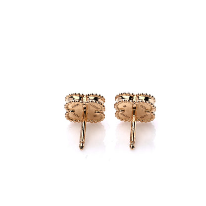 Van Cleef & Arpels 18K Yellow Gold Black Onyx Sweet Alhambra Earrings 4 of 7