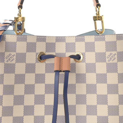 Louis Vuitton Damier Azur Braided Neonoe MM Blue 8 of 12