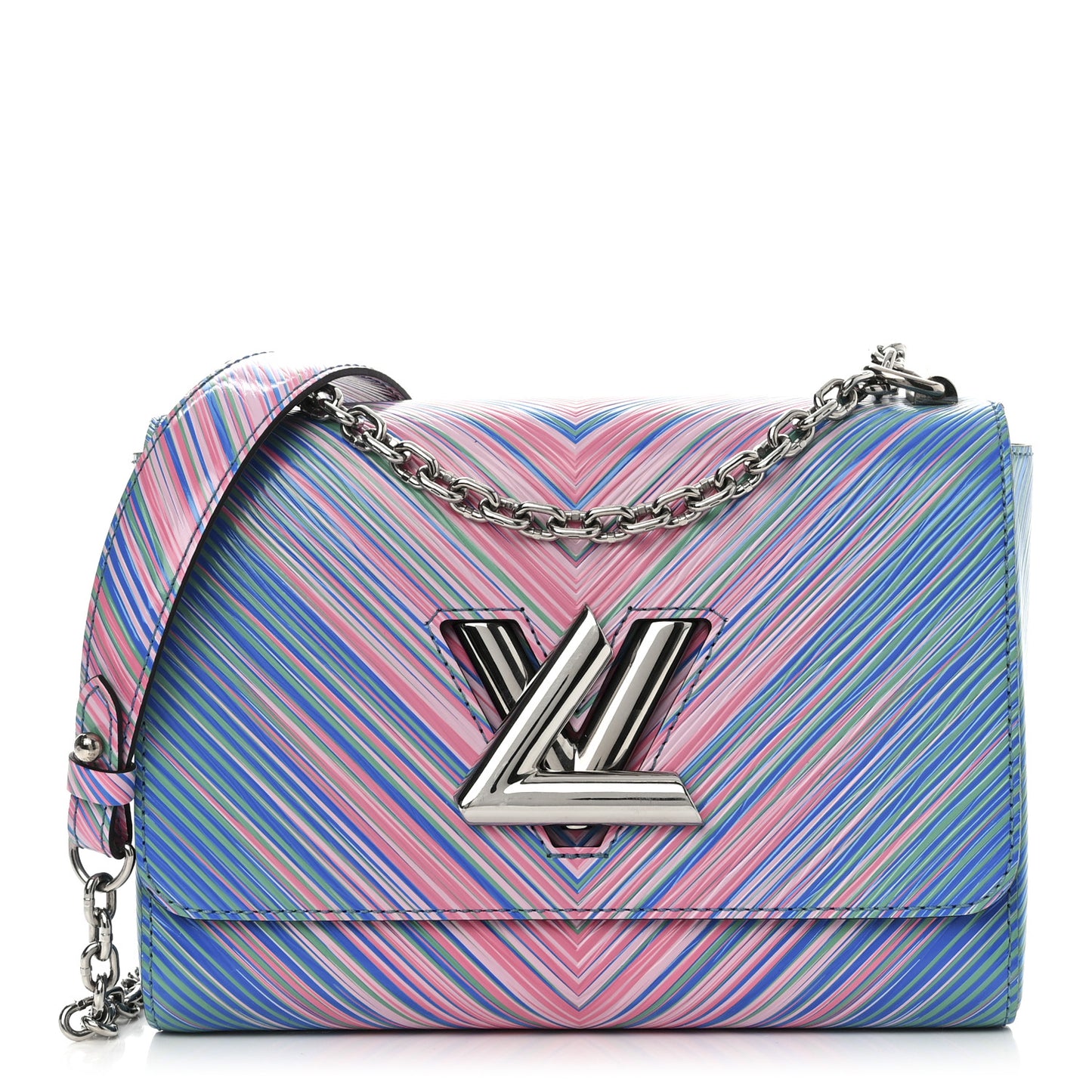Epi Tropical Twist Shoulder Bag MM Blue Rose