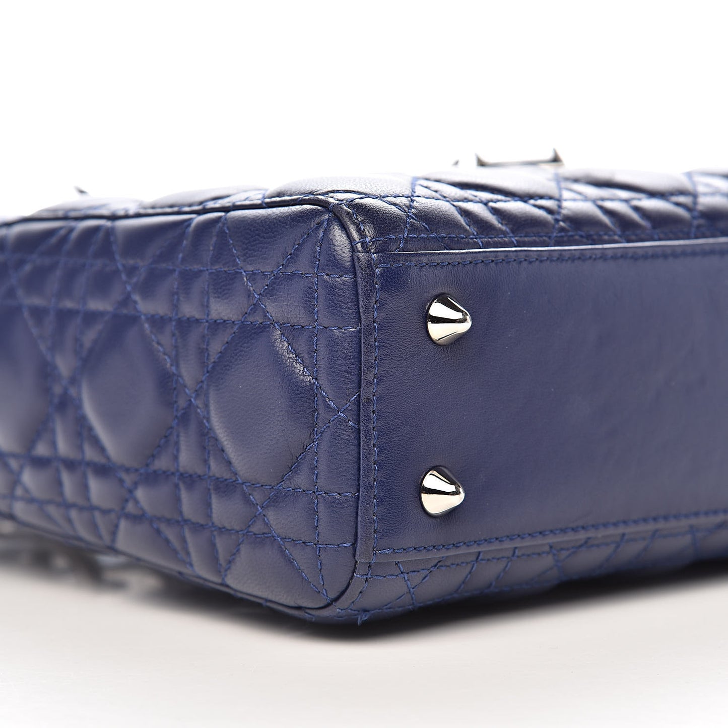 Lambskin Cannage Small Lucky Badges My Lady Dior Navy