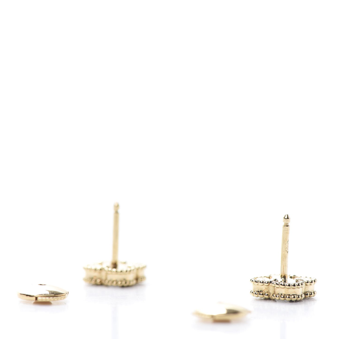 18K Yellow Gold Black Onyx Sweet Alhambra Earrings