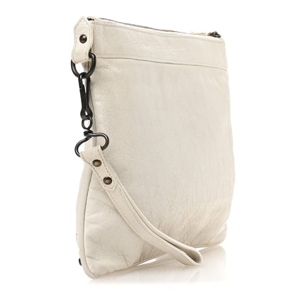 Balenciaga Agneau Classic Hardware Flat Handle Clutch White 4 of 12