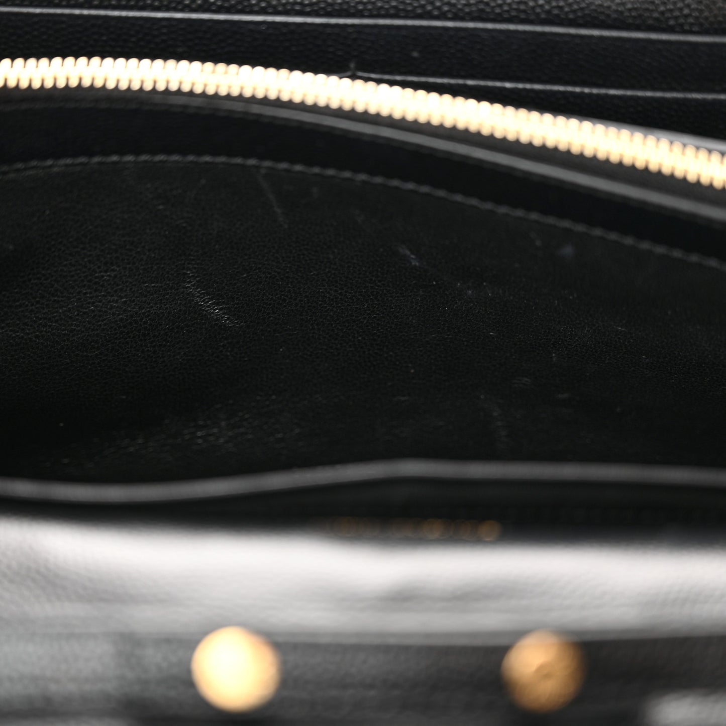 Grain De Poudre Matelasse Chevron Monogram Chain Wallet Black