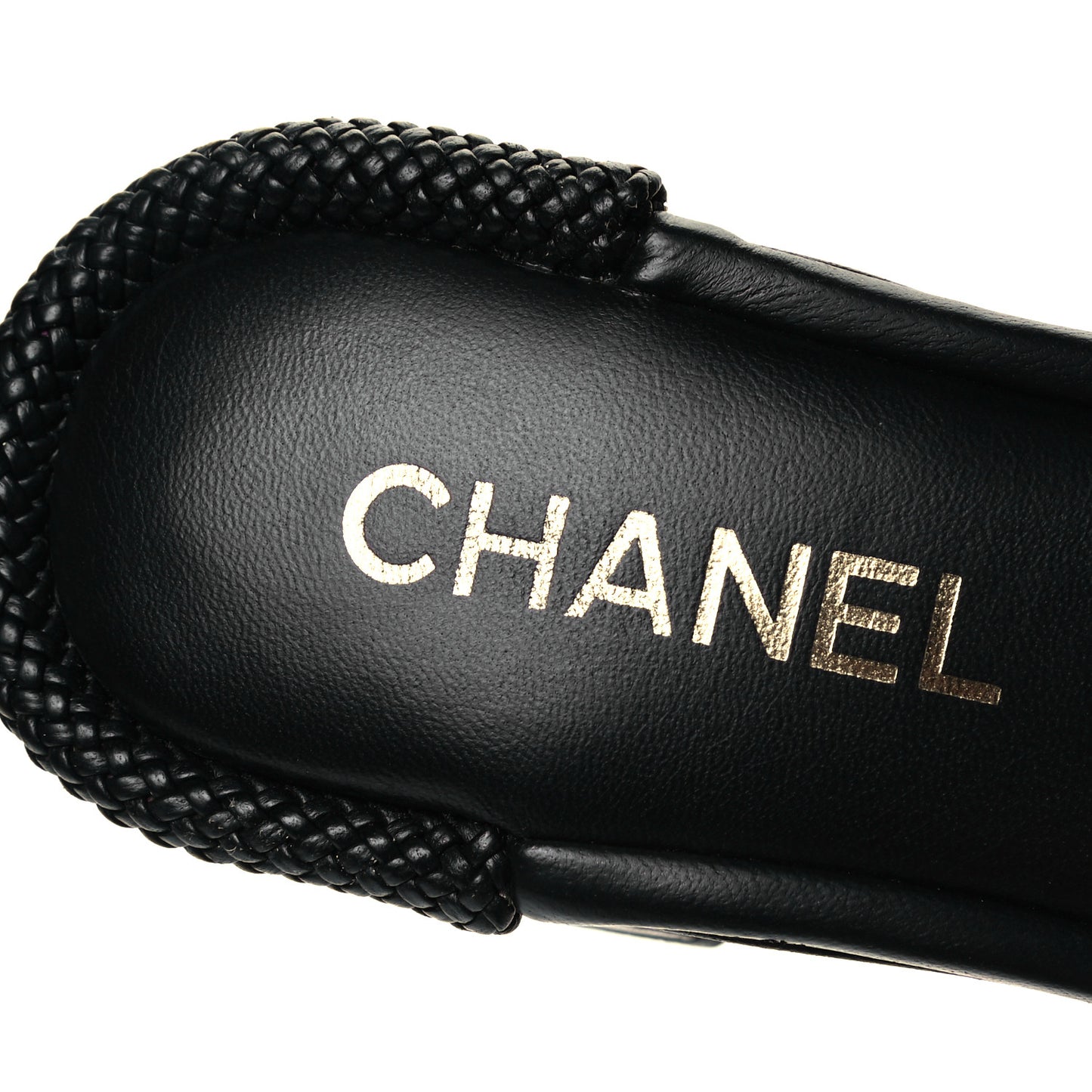 Lambskin CC Braided Mules 36 Black