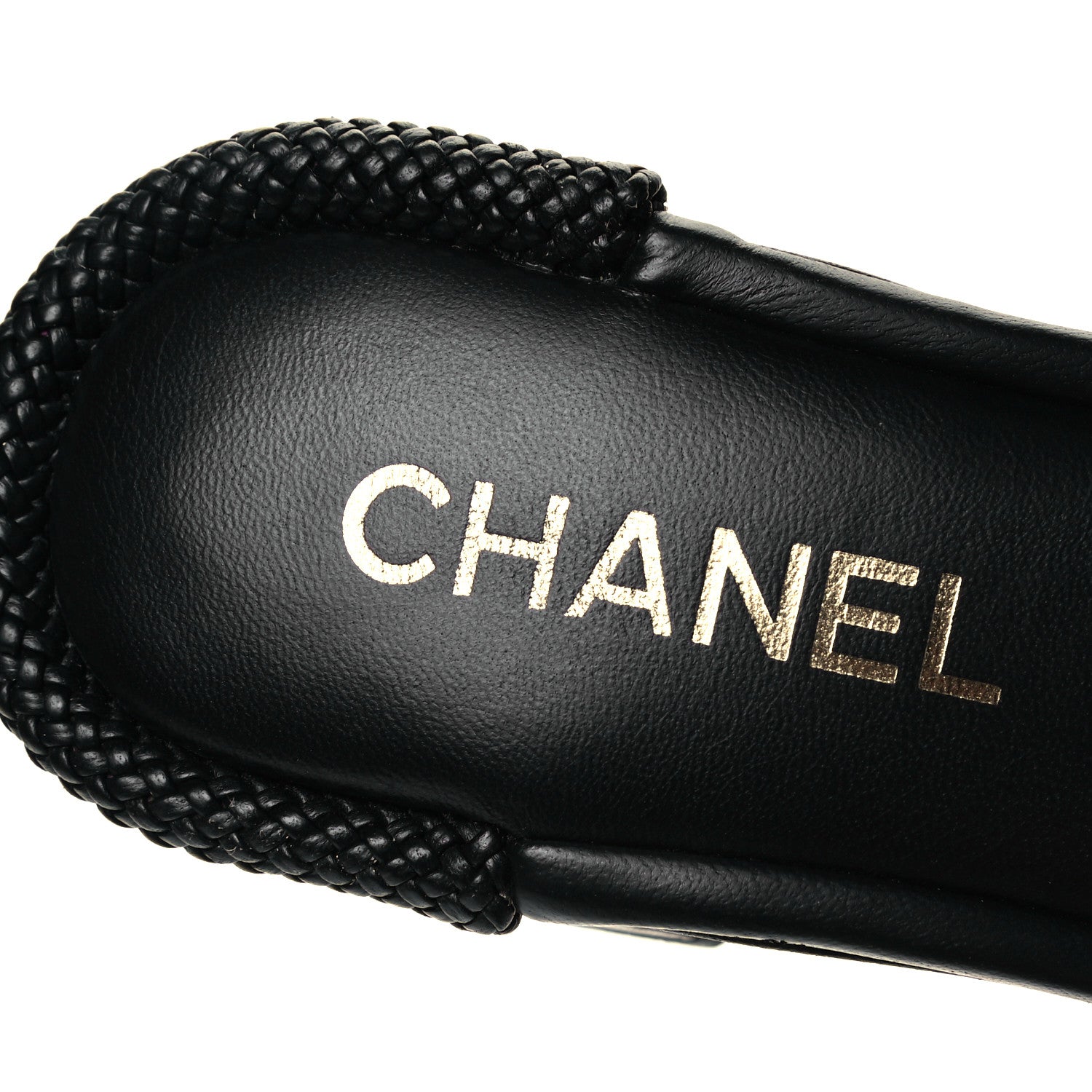 Chanel Lambskin CC Braided Mules 36 Black 7 of 7