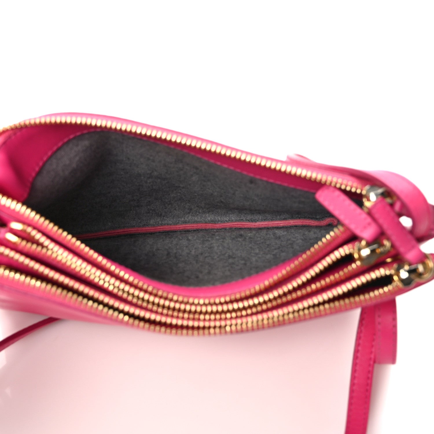 Celine Lambskin Small Trio Crossbody Bag Fuchsia 5 of 9