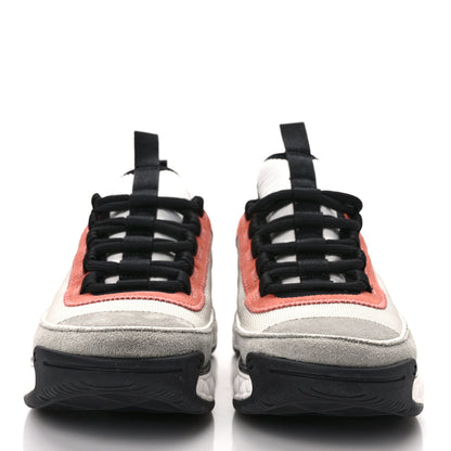 Chanel Fabric Suede CC Sneakers 37 White Light Grey Pink 2 of 10