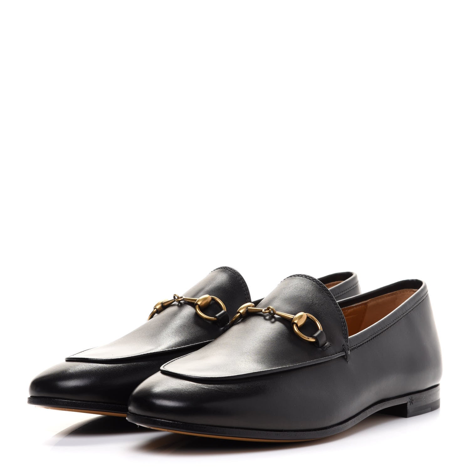 Gucci Calfskin Womens Jordaan Loafers 38.5 Black 3 of 10