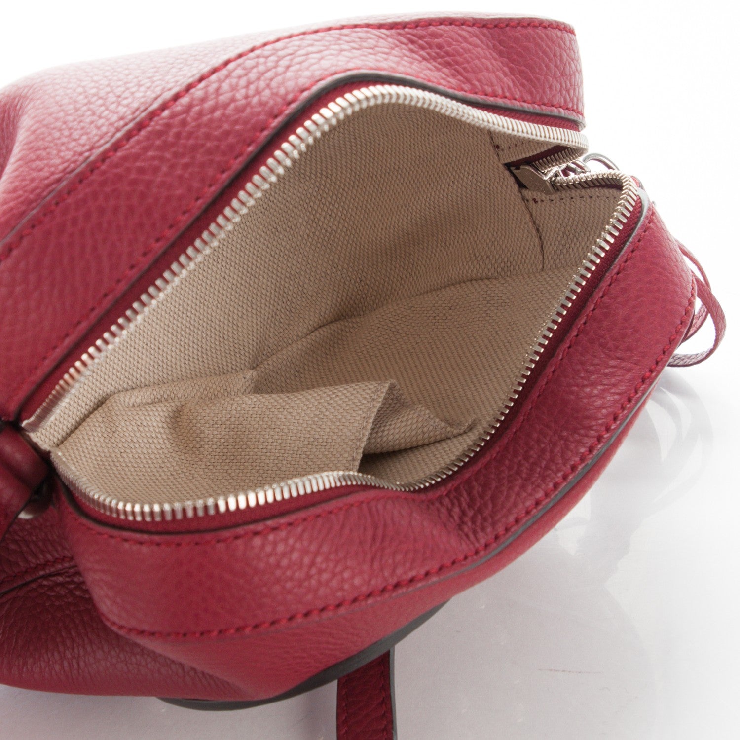 Gucci Pebbled Calfskin Studded Small Soho Disco Bag Soft Burgundy 5 of 7