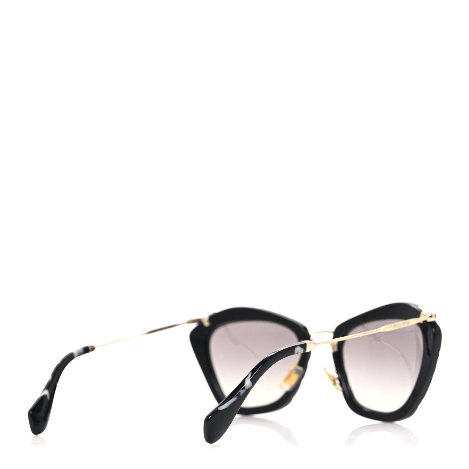 Miu Miu Acetate Cat Eye Sunglasses SMU10N Black 1761638 – FASHIONPHILE